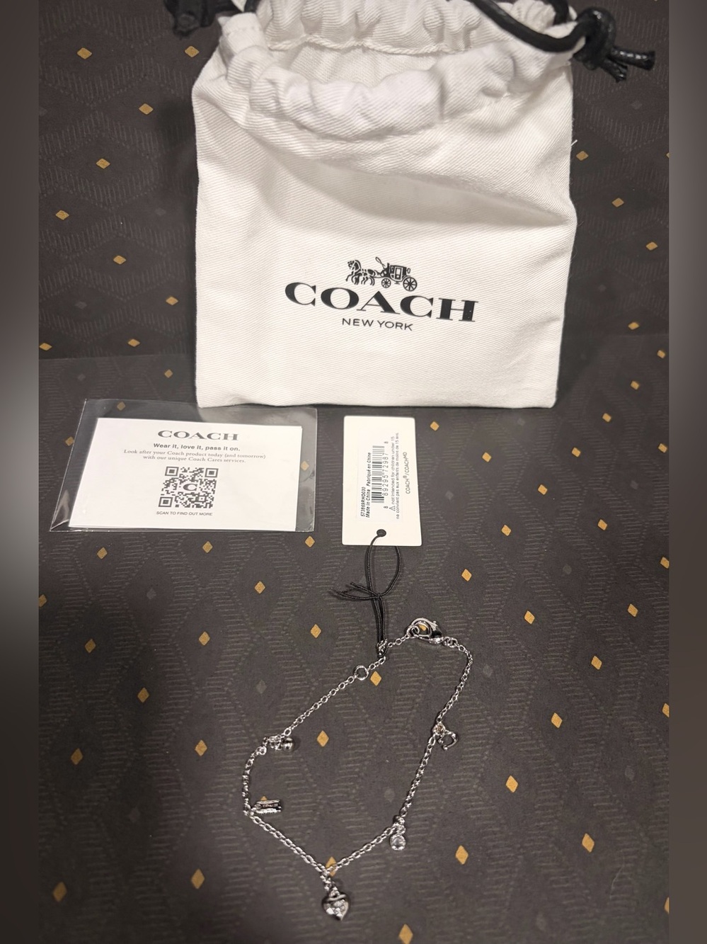 Coach Silver-Tone Charm bracelet with Dust Bag - Picture 3 of 3